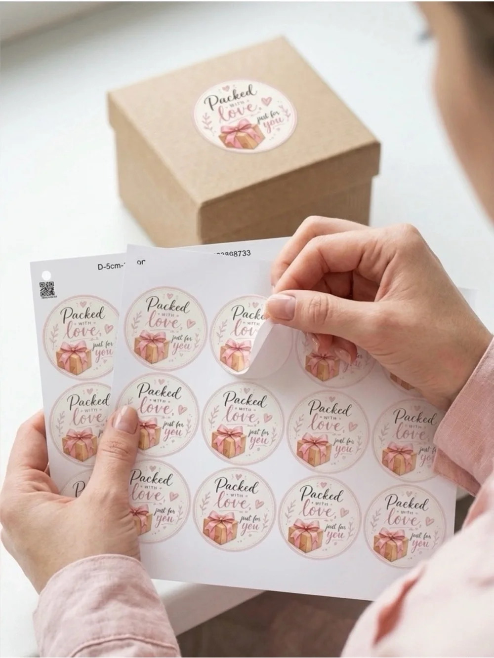119 2.36” Packed with Love' Stickers - Unique Custom Made Stickers!